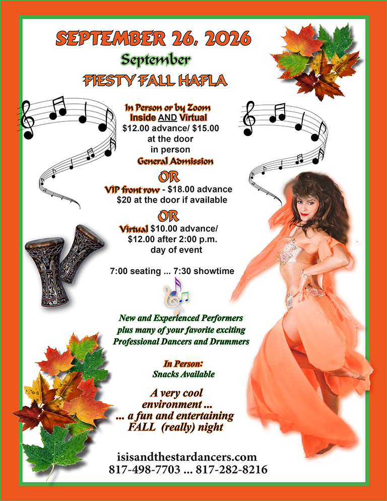 September 2026 Hafla flyer