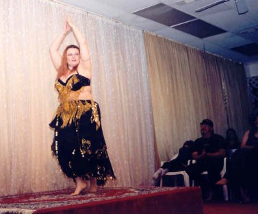 dancer in black and gold