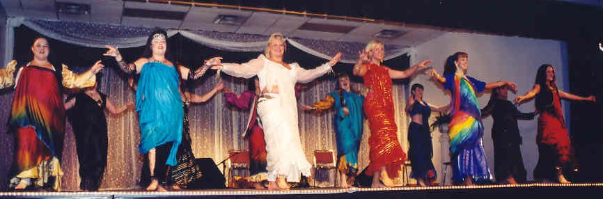 group performs a veil dance