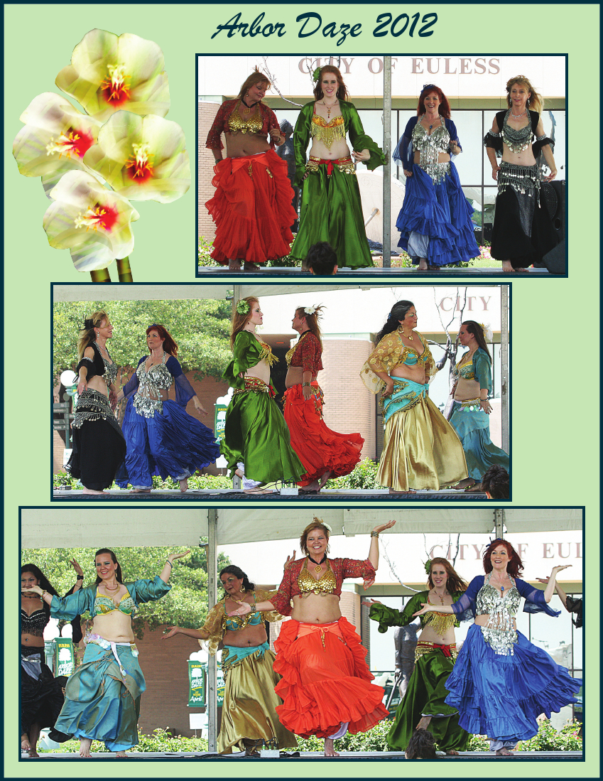 a collage page of dancers performing at Arbor Daze 2012